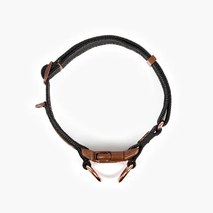 Black Denim: Double Up Collar