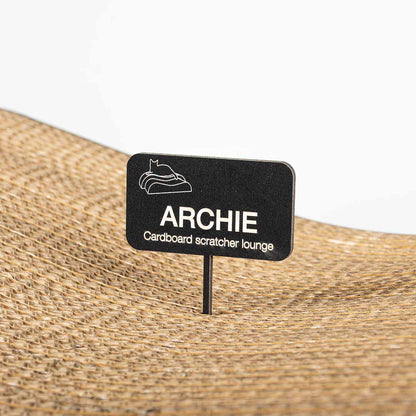 ARCHIE - Cardboard scratcher lounge (2pcs) Brown/black