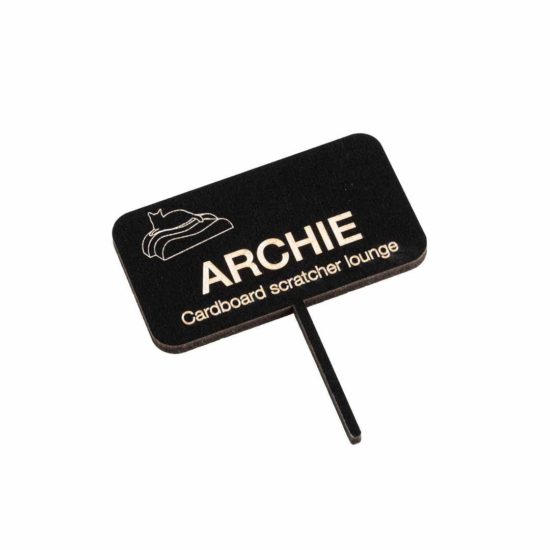 ARCHIE - Cardboard scratcher lounge (2pcs) Brown/black