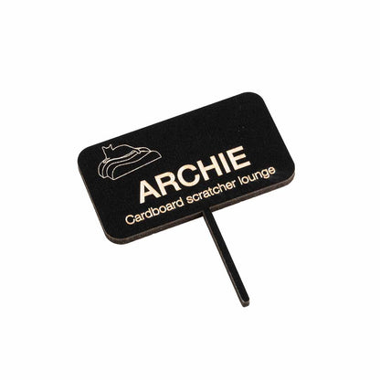 ARCHIE - Cardboard scratcher lounge (2pcs) Brown/black