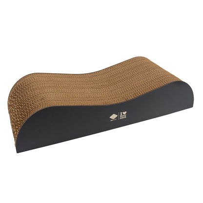 ARCHIE - Cardboard scratcher lounge (2pcs) Brown/black