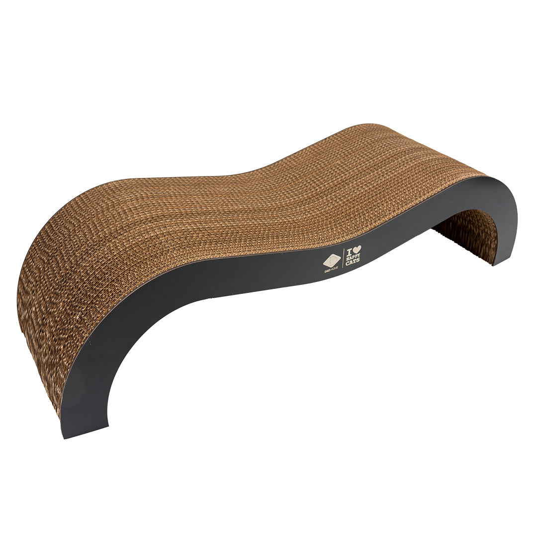 ARCHIE - Cardboard scratcher lounge (2pcs) Brown/black