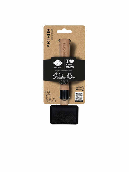 ARTHUR - Slicker brush Wood-coloured