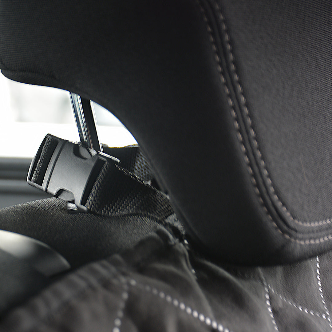 Back seat cover with edge