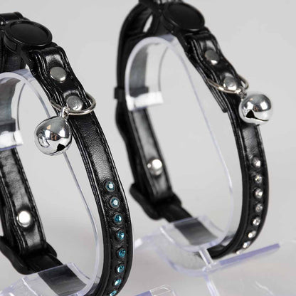 Cat Collar Leather & Diamonds