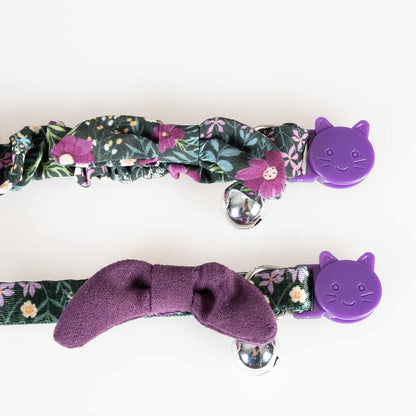 Cat Collar Retro Flowers