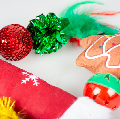 Christmas Gift bag - 10 cat toys Multicolour