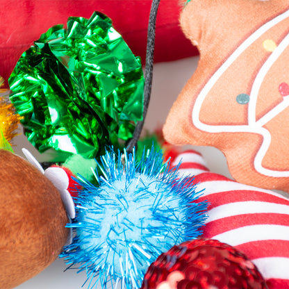 Christmas Gift bag - 10 cat toys Multicolour