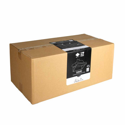 DAVID Curved - Cardboard wall shelf Brown/black (Large)