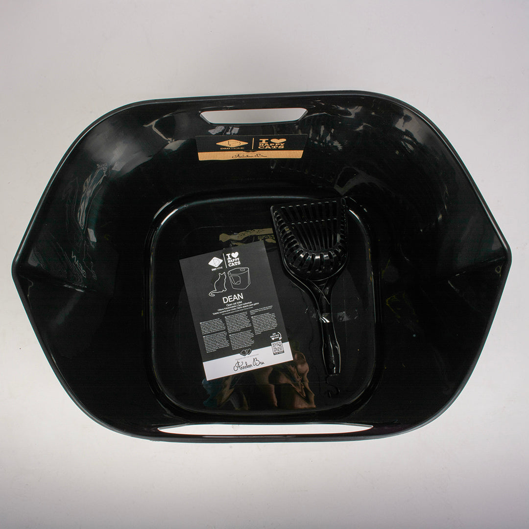 DEAN - open recycled cat toilet Black