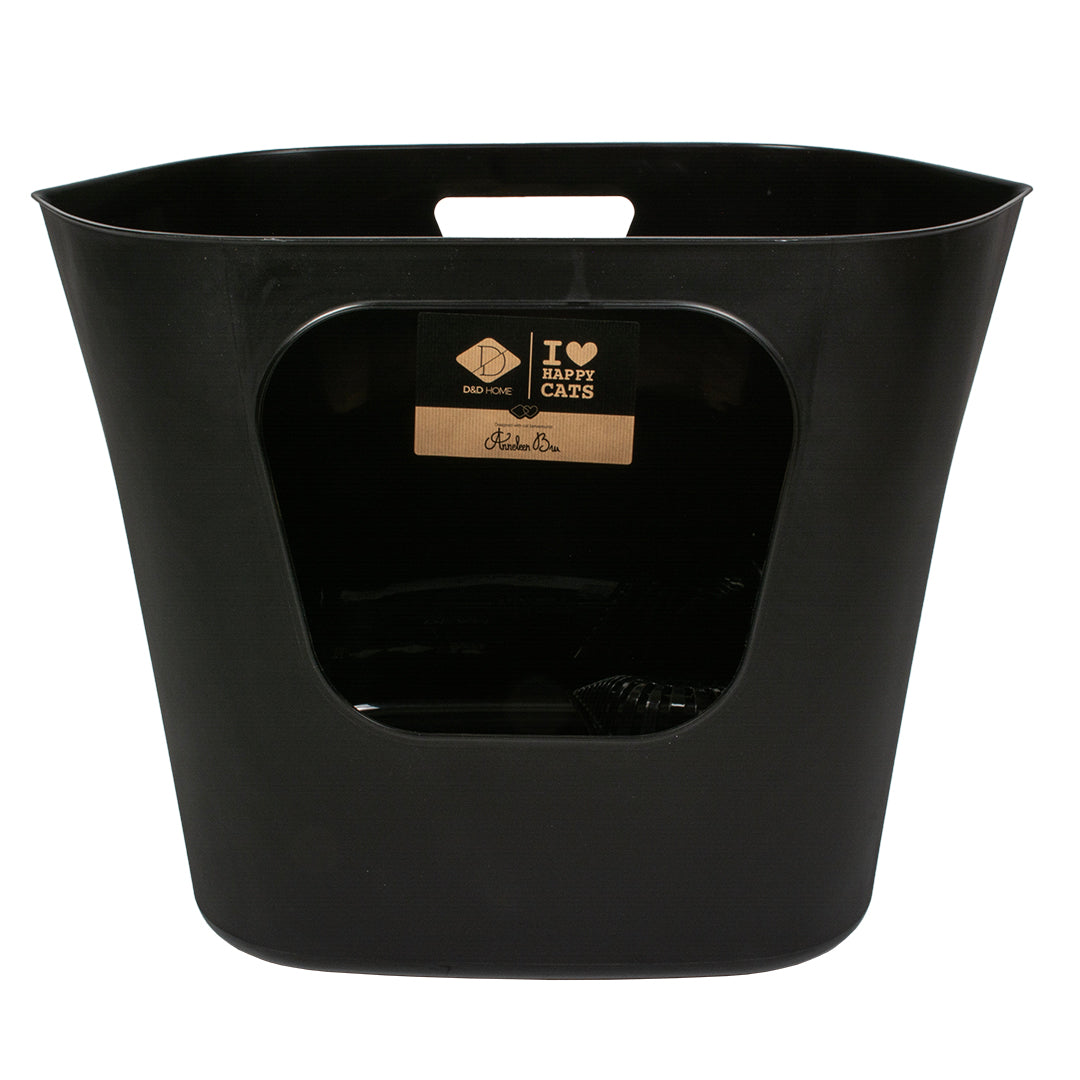 DEAN - open recycled cat toilet Black
