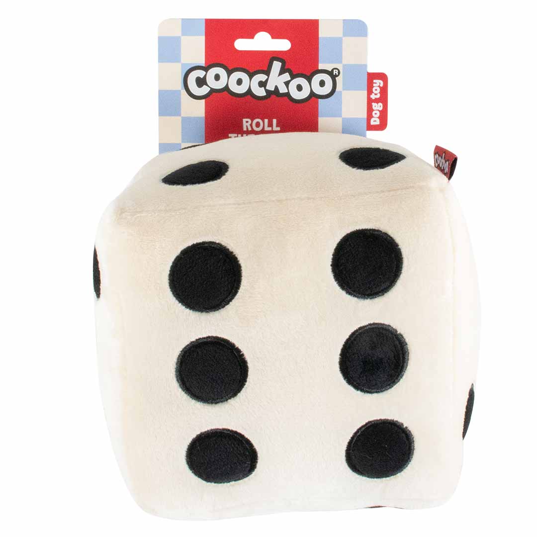 Dog toy with squeeker ROLL THE DICE