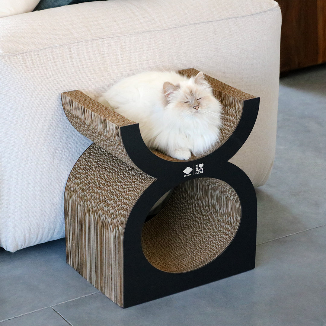 FAYE - Cardboard scratcher playground Brown/black