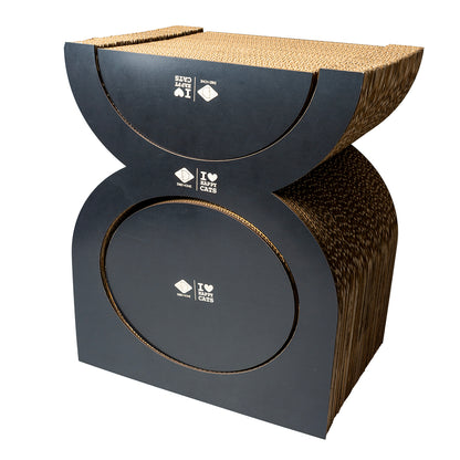 FAYE - Cardboard scratcher playground Brown/black