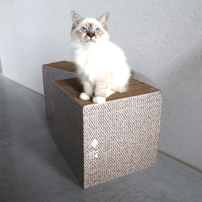 FREYA - Cardboard scratcher block Beige
