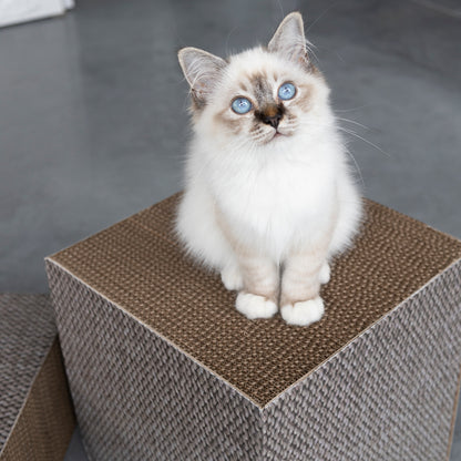 FREYA - Cardboard scratcher block Beige
