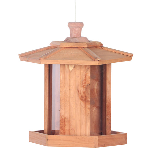 Garden Birds Food Dispenser Cedar Wood Ica