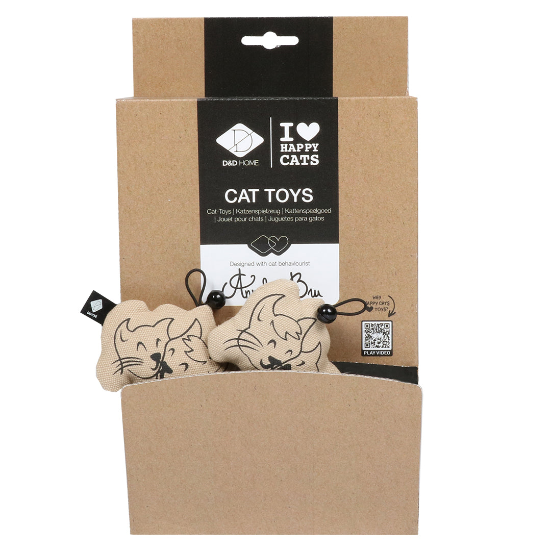 HAPPY CATS - Cat toy with bell display Beige