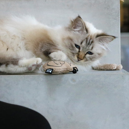 HAPPY CATS - Cat toy with bell display Beige