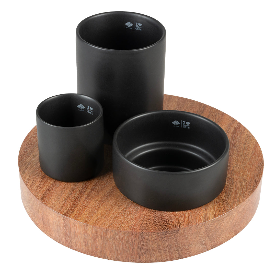 IGGY - Enriched food tray with 3 levels Black