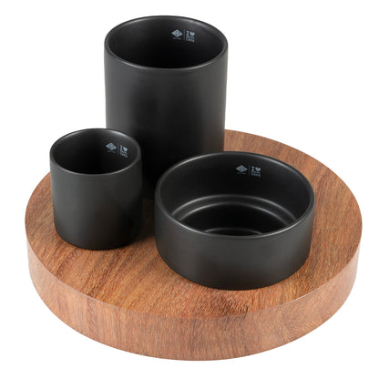 IGGY - Enriched food tray with 3 levels Black