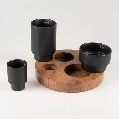IGGY - Enriched food tray with 3 levels Black