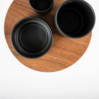 IGGY - Enriched food tray with 3 levels Black