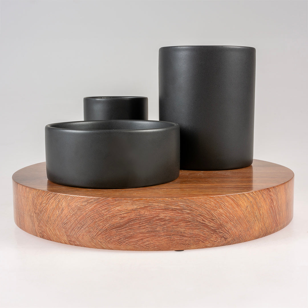 IGGY - Enriched food tray with 3 levels Black