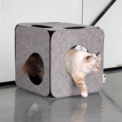 NALA - Felt play cube Grey