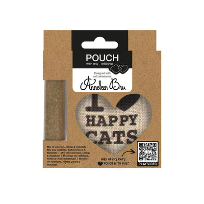 I Love Happy Cats POUCH - Refillable Black