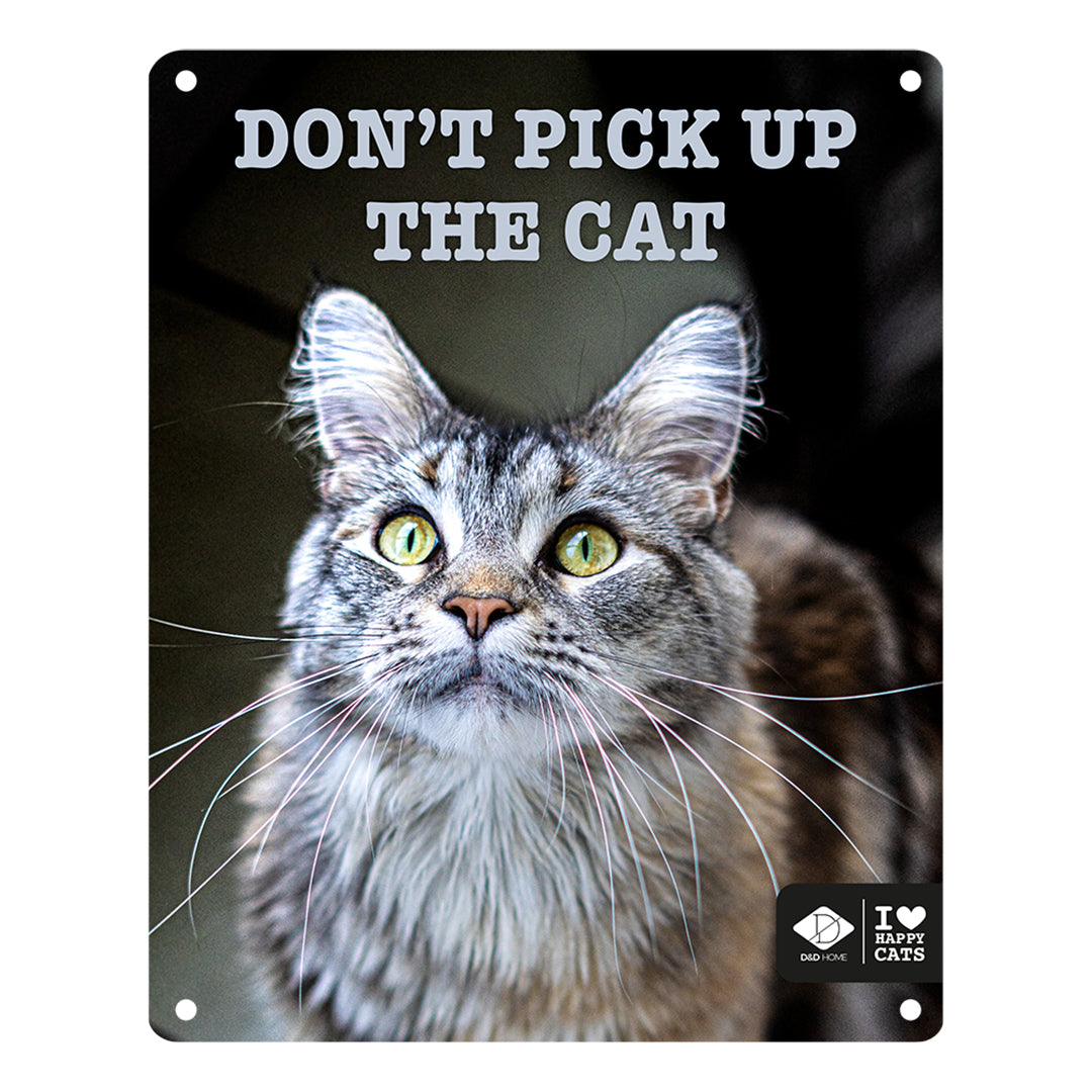 I LOVE Happy Cats sign 'don't pick up' Multicolour