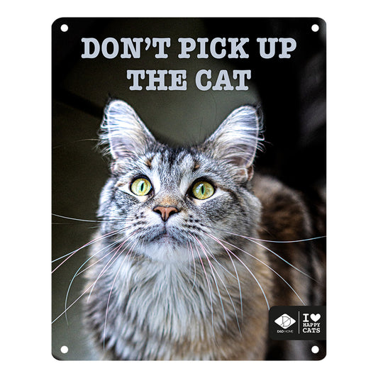 I LOVE Happy Cats sign 'don't pick up' Multicolour