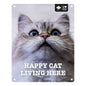 I LOVE Happy Cats sign 'living here' Multicolour