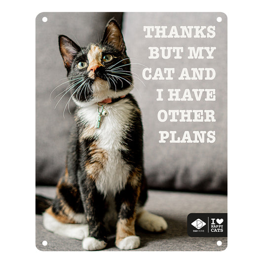 I LOVE Happy Cats sign 'other plans' Multicolour