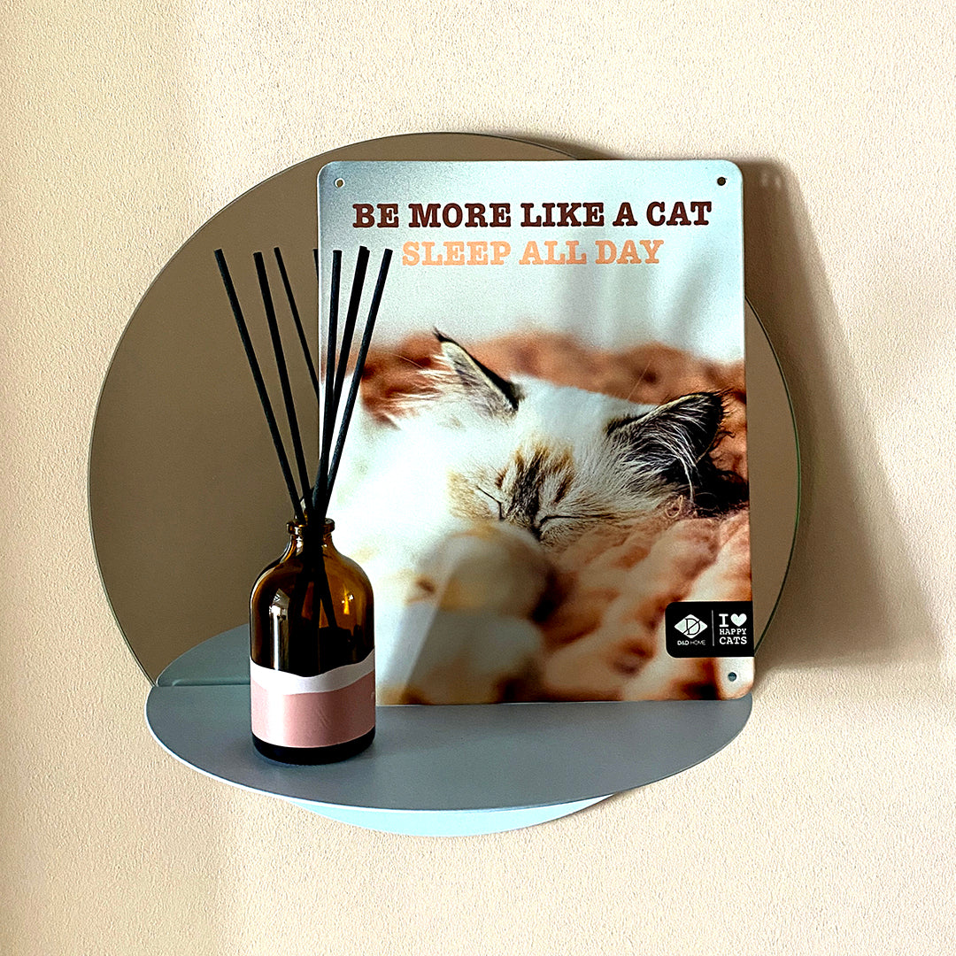I LOVE Happy Cats sign 'sleep all day' Multicolour