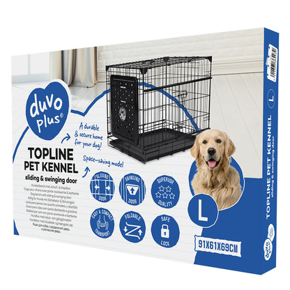 Topline dog bench sliding & folding door