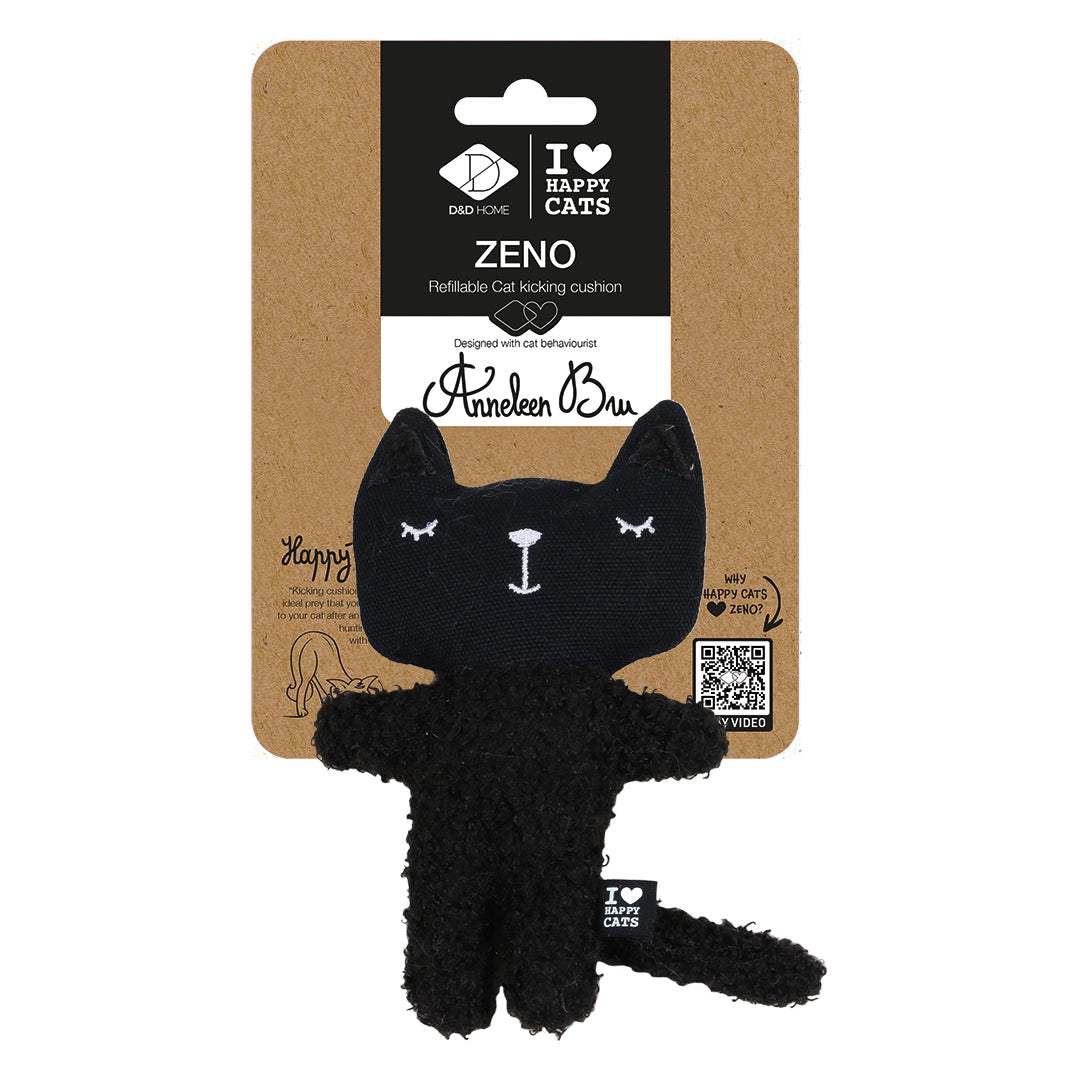 ZENO - Refillable cat kicking cushion Black