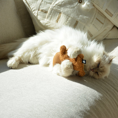 ZOEY - Refillable cat kicking cushion Brown